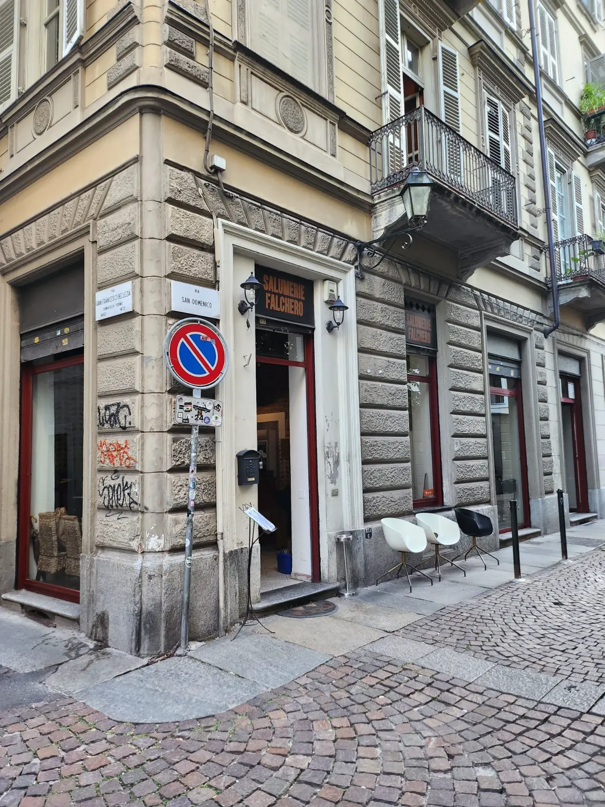 The entrance on Via San Domenico